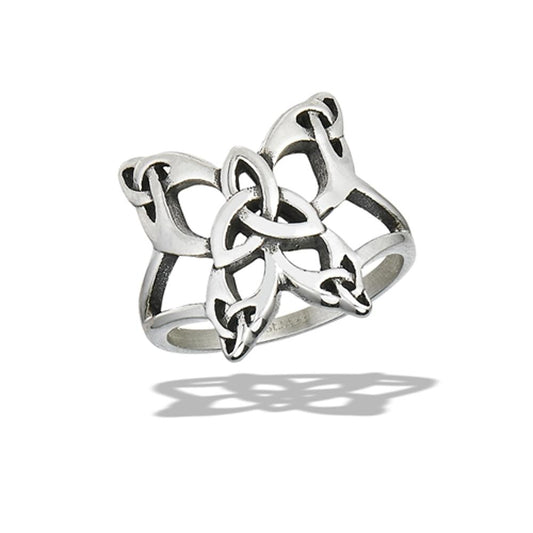 Stainless Steel Celtic Butterfly Ring