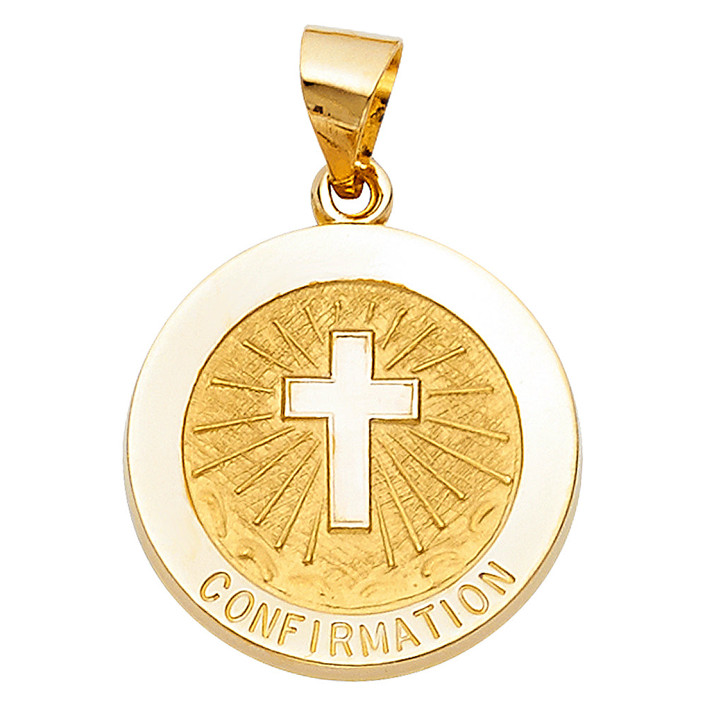 14k Yellow Gold Ceremony of Faith Children's Confirmation Gift Pendant Charm
