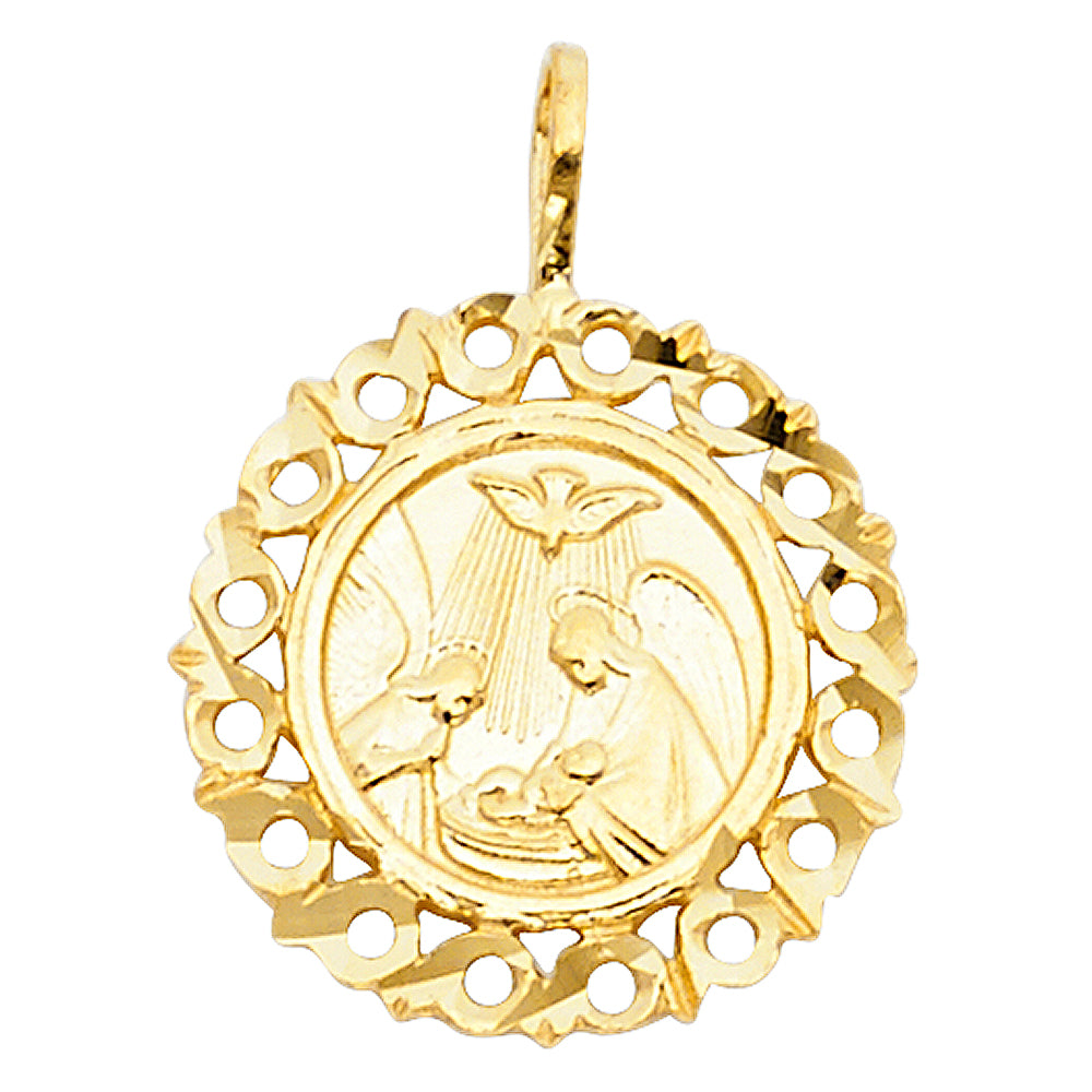 14k Yellow Gold Life in the Spirit Holy Baptism Ceremony Pendant Salvation Charm