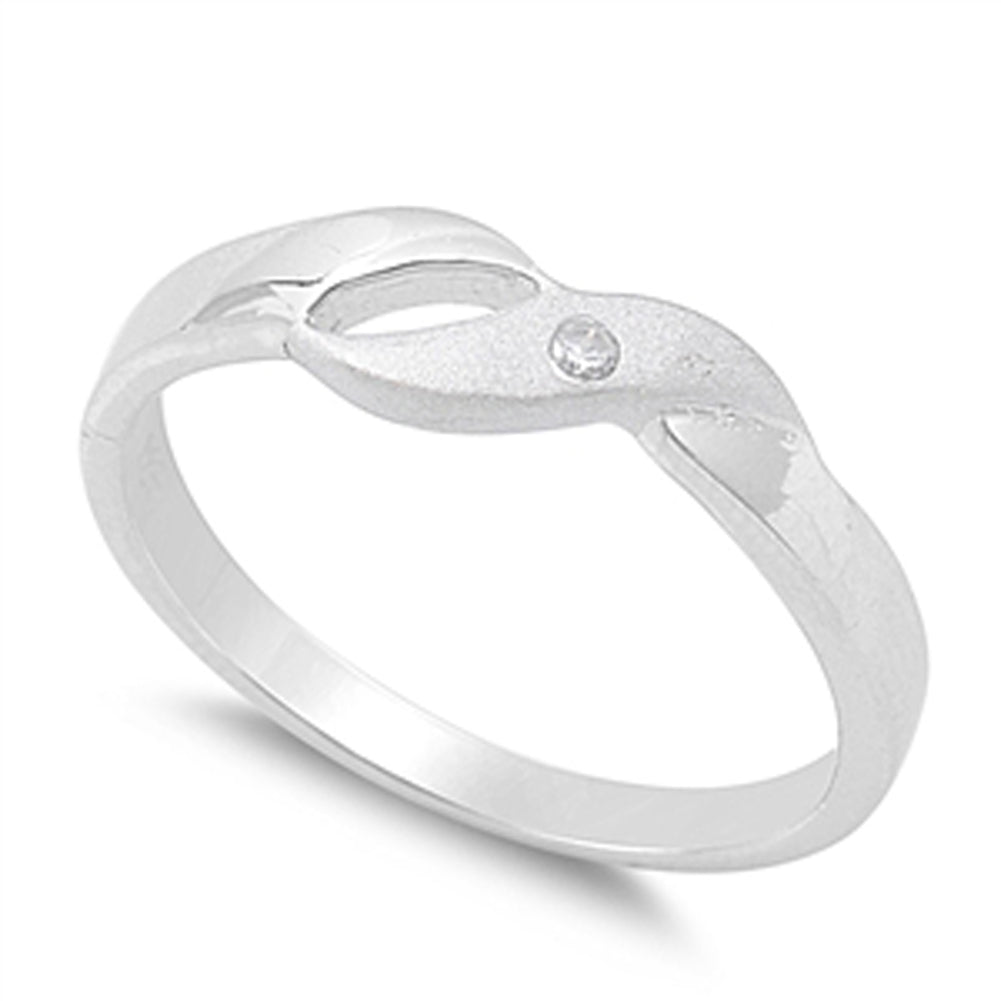 Women's Fashion Clear CZ Beautiful Ring New .925 Sterling Silver Band Sizes 5-9