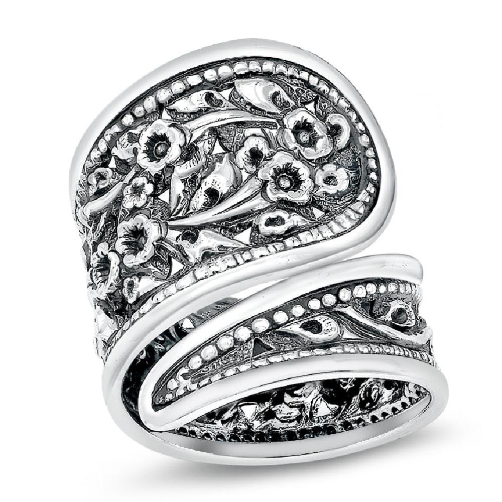 Sterling Silver Thai Floral Ring