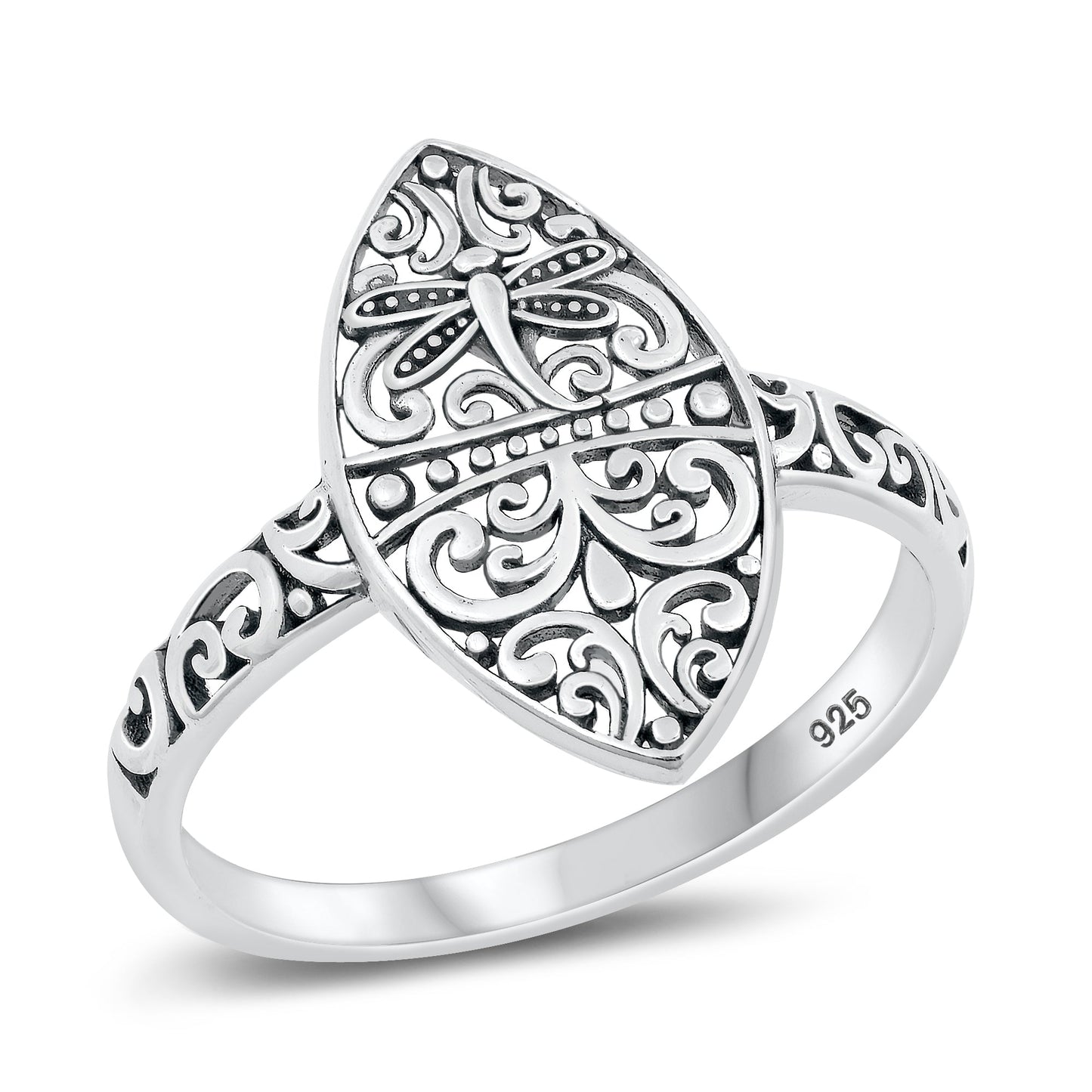 Sterling Silver Dragonfly Ring