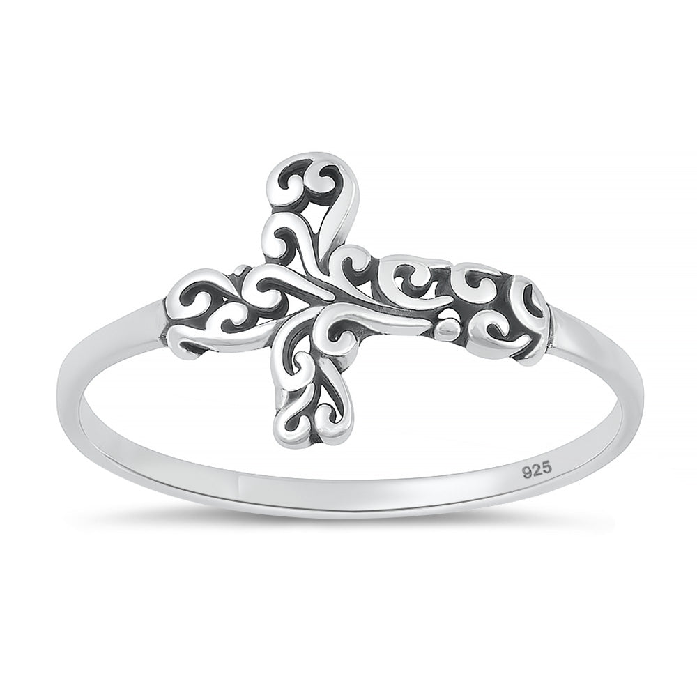 Sterling Silver Cross Ring