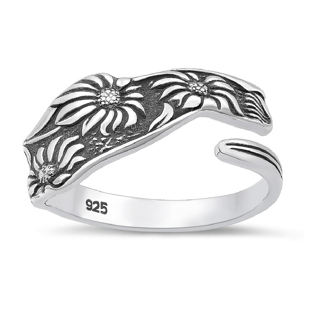 Sterling Silver Flower Ring