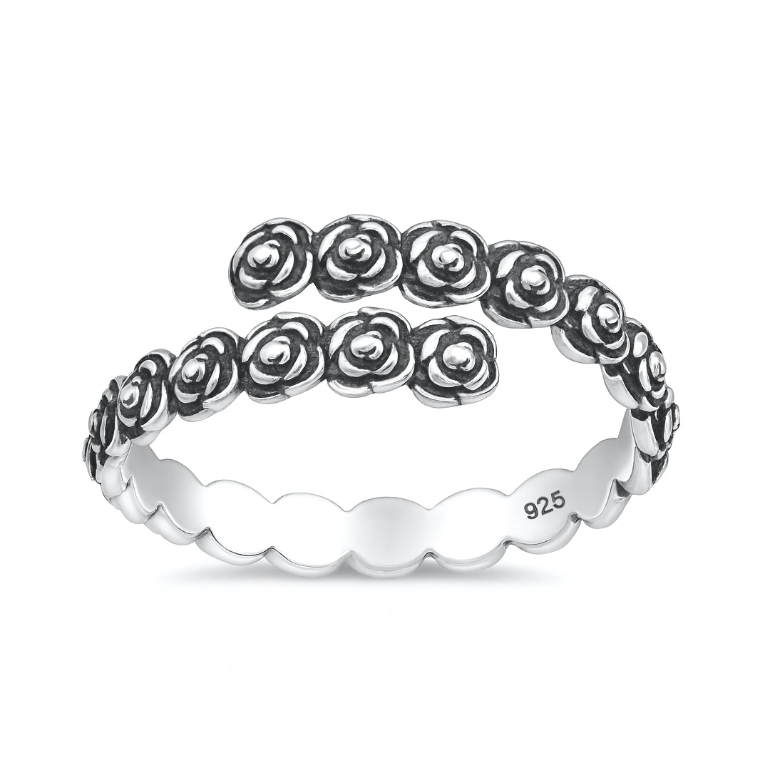 Sterling Silver Rose Ring