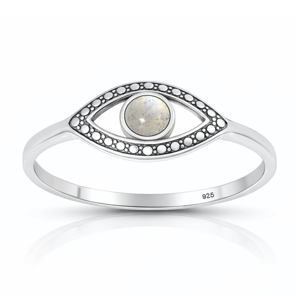 Sterling Silver Evil Eye Ring