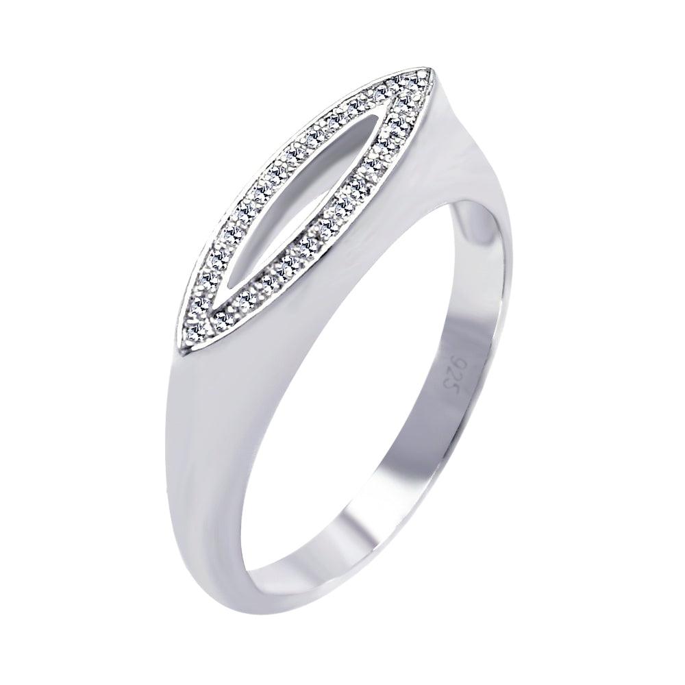 Sterling Silver 925 Rhodium Plated Micro Pave CZ Seed Ring Band Sizes 5-9