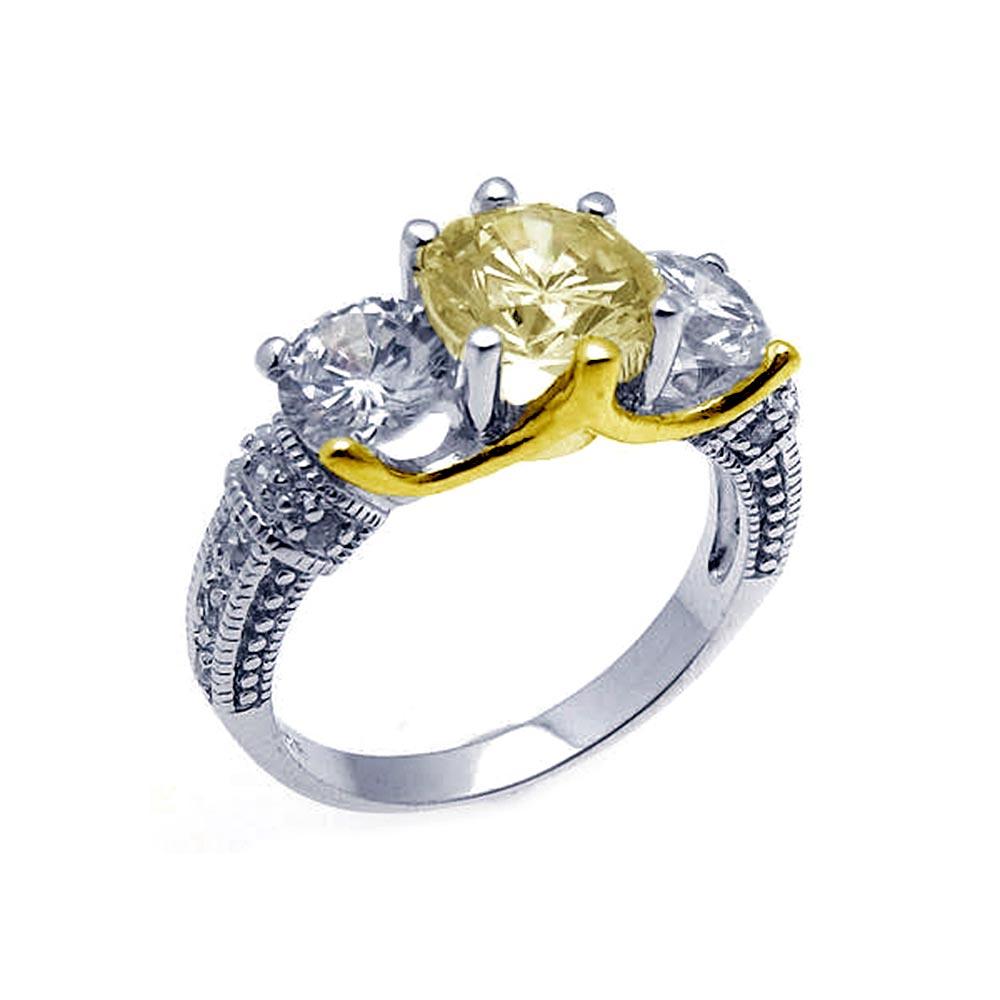 Sterling Silver 925 Rhodium Plated CZ Past Present Future Ring Sizes 5-10