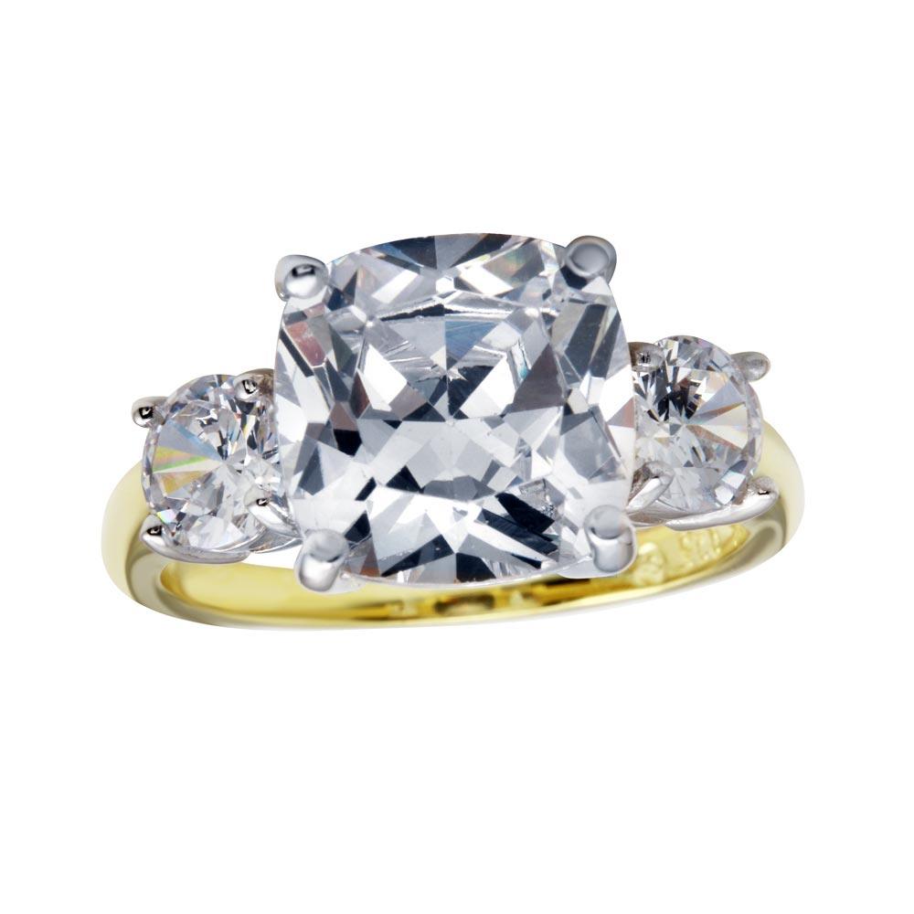 Gold Plated 925 Sterling Silver Past Present Future Ring Band Sizes 5-9