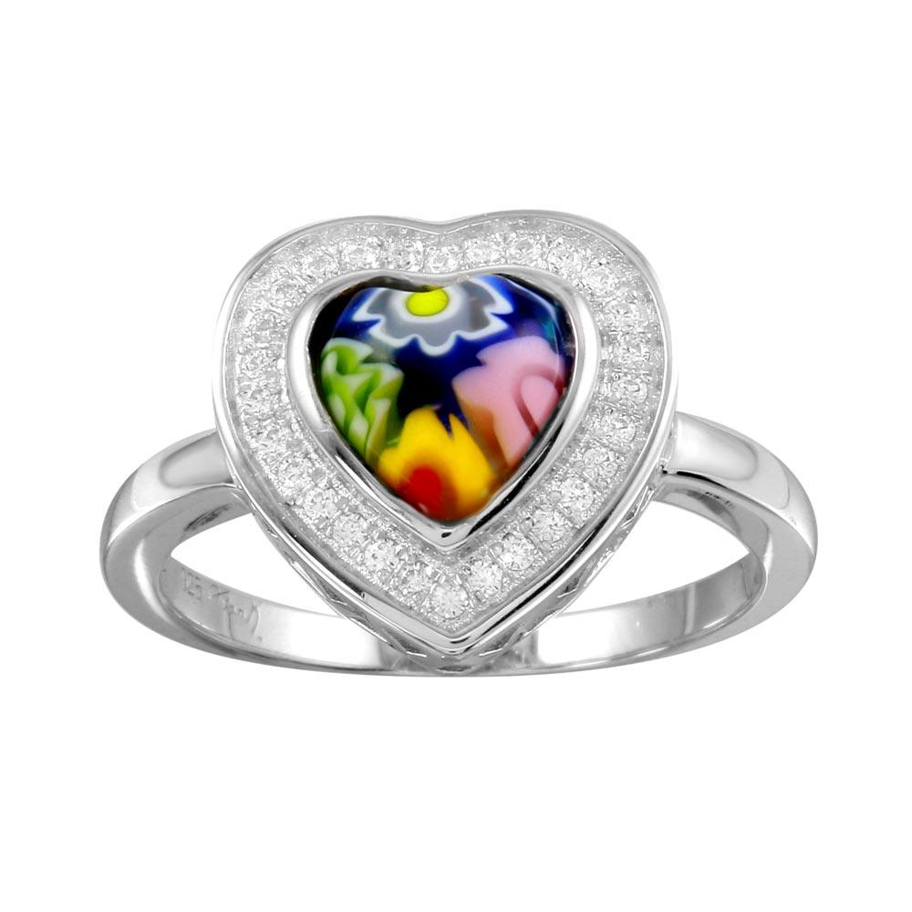 rhodium-plated-silver Ring