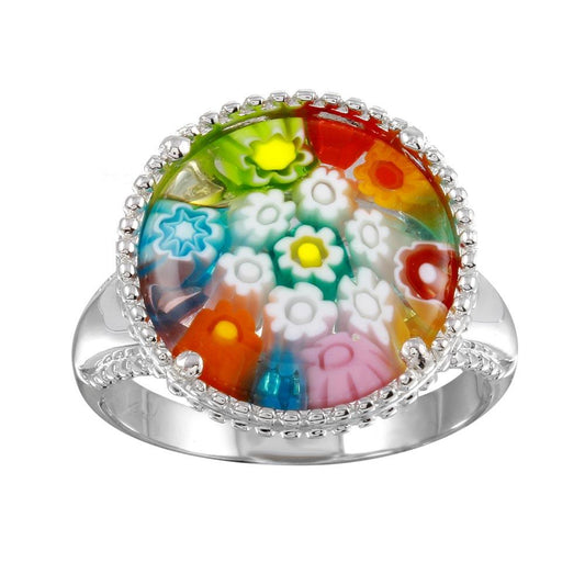 rhodium-plated-silver Ring