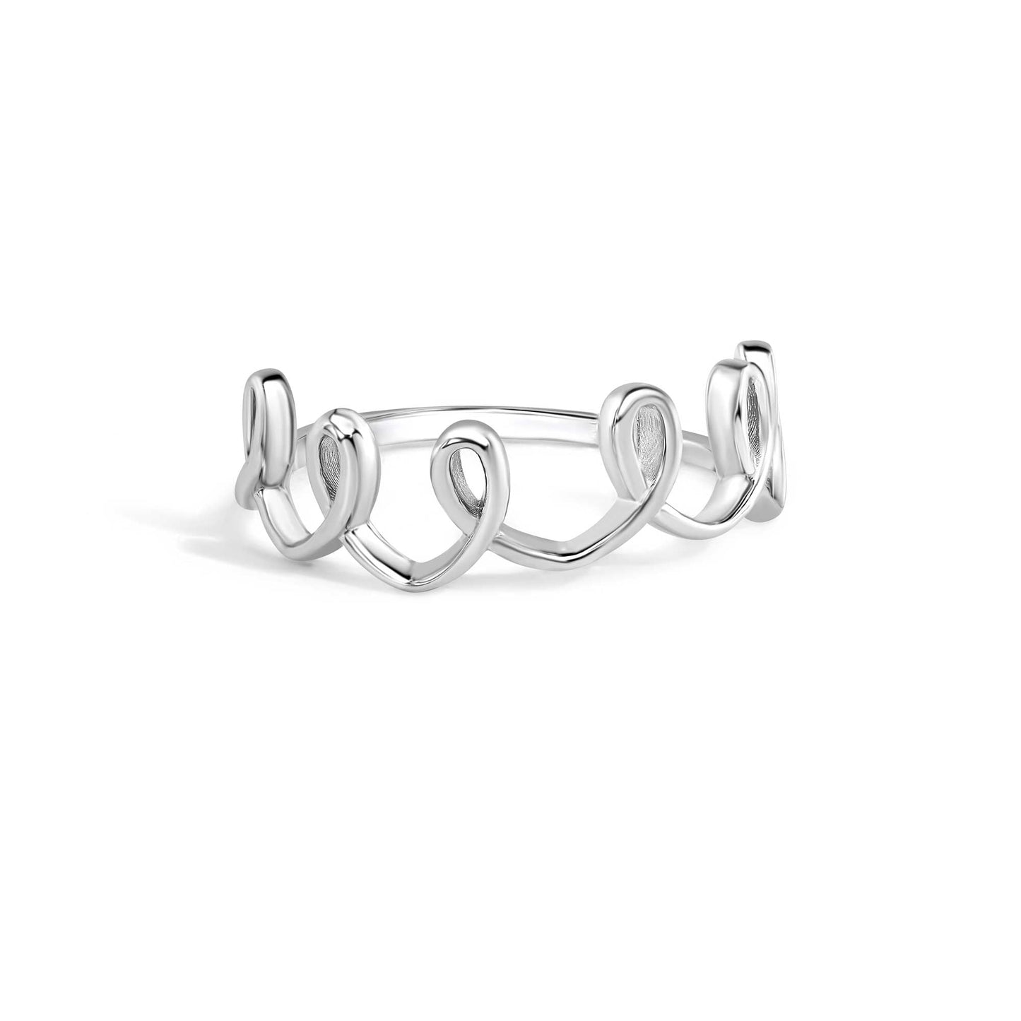 925 Sterling Silver Nickel Free Rhodium Plated Crown Design Ring Sizes 5-9