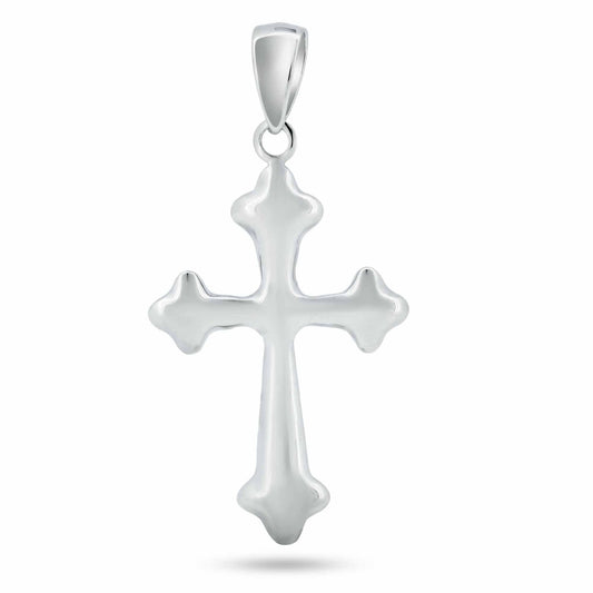 925 Sterling Silver Basic Cross Christian Small Charm Pendant