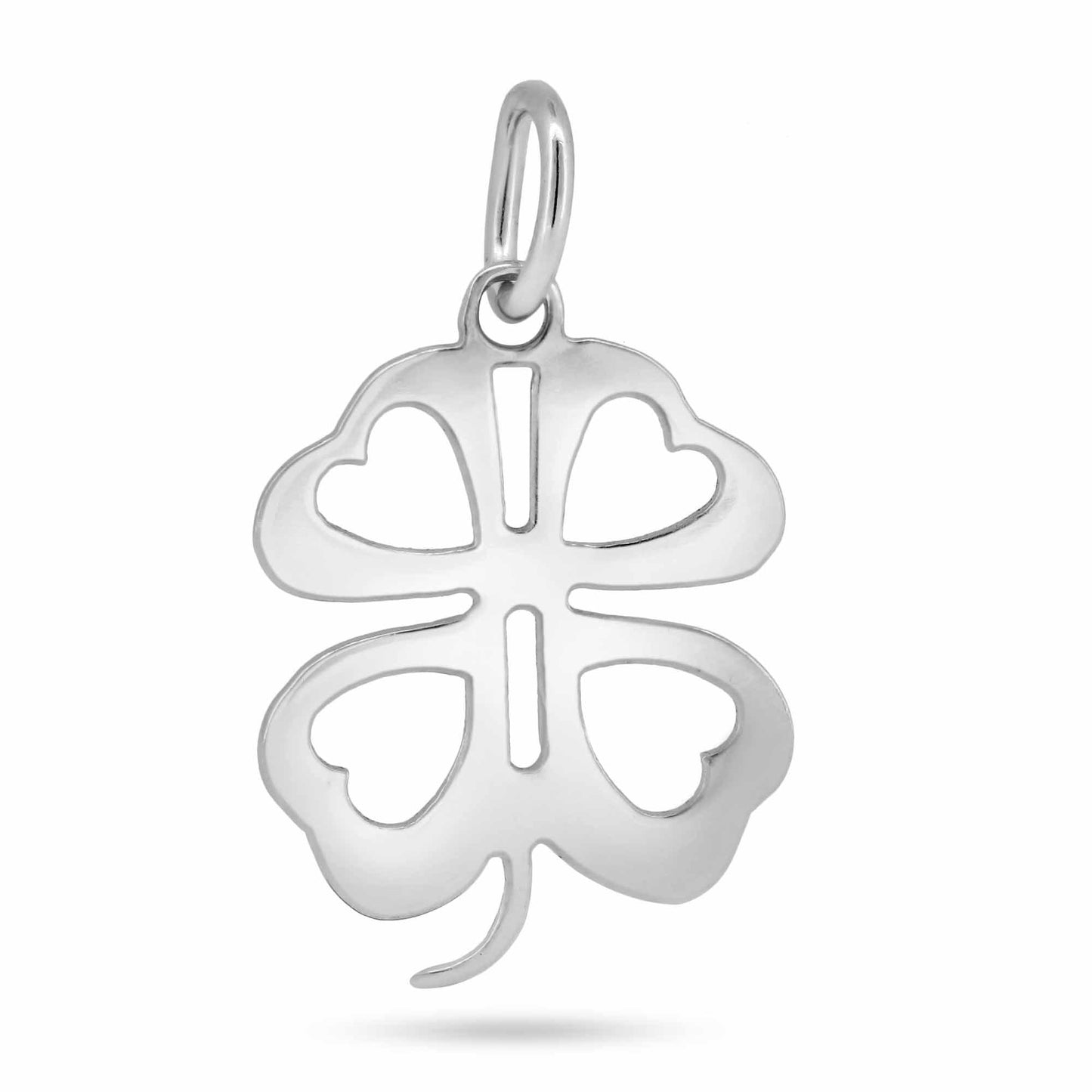 925 Sterling Silver Basic Clover Leaf Charm Good Luck Pendant