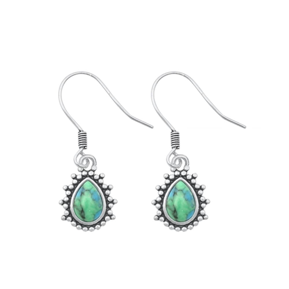 Sterling Silver Fashion Bali Style Drop Hook Oxidized Polished Earrings .925 New