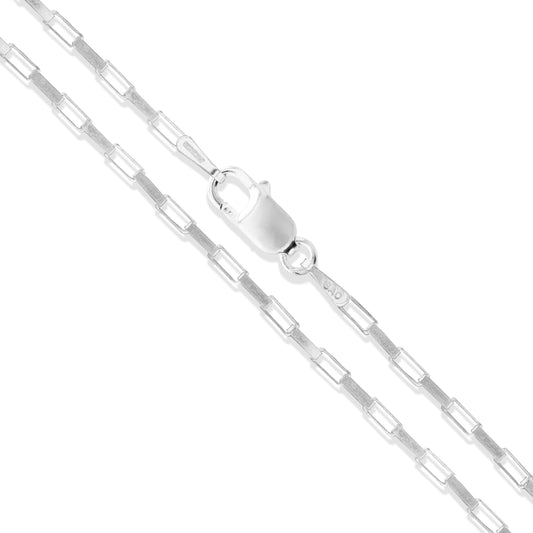 Sterling Silver Long Box Chain 1.7mm Genuine Solid 925 Italy New Necklace