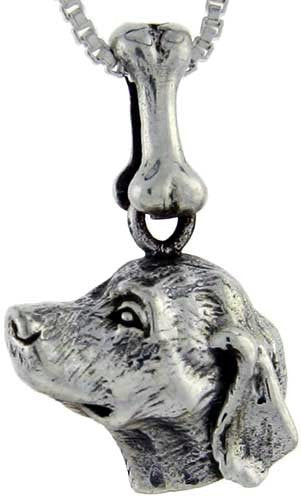 Sterling Silver Golden Retriever Dog Pendant Charm 925
