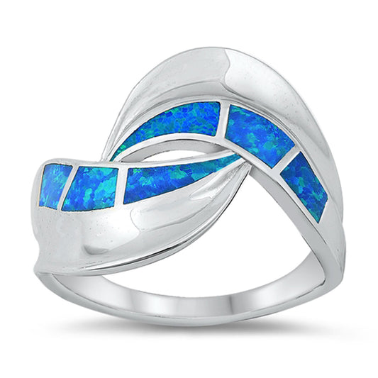 Mosaic Wave Wrap Ring New .925 Sterling Silver Band Sizes 6-10