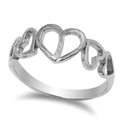 Heart Promise Purity Girlfriend Cute Ring .925 Sterling Silver Band Sizes 5-9