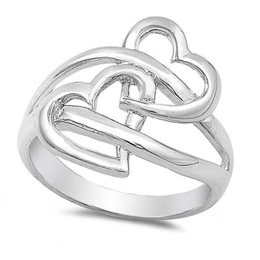 Wave Infinity Knot Heart Purity Ring New .925 Sterling Silver Band Sizes 5-9