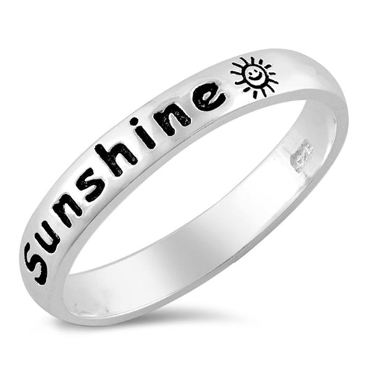 You Are My Sunshine Sun Ring New .925 Sterling Silver Fashion Band Sizes 4-10