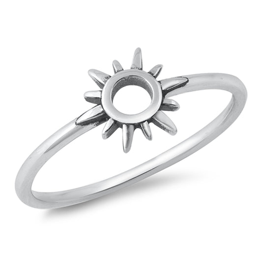 Boho Open Sun Ring New .925 Sterling Silver Band Sizes 4-10