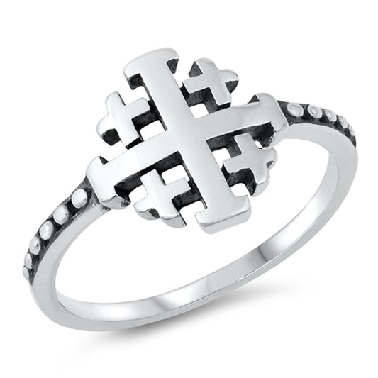 Bali Crosses Fashion Statement Ring New .925 Sterling Silver Band Sizes 5-10