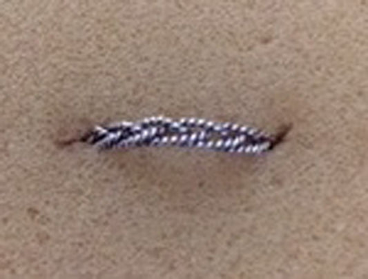 Midi Interwoven Rope Twist .925 Sterling Silver Braid Weave Toe Ring Band