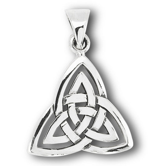 Triquetra Trinity Knot Pendant .925 Sterling Silver Symbol Endless Celtic Charm