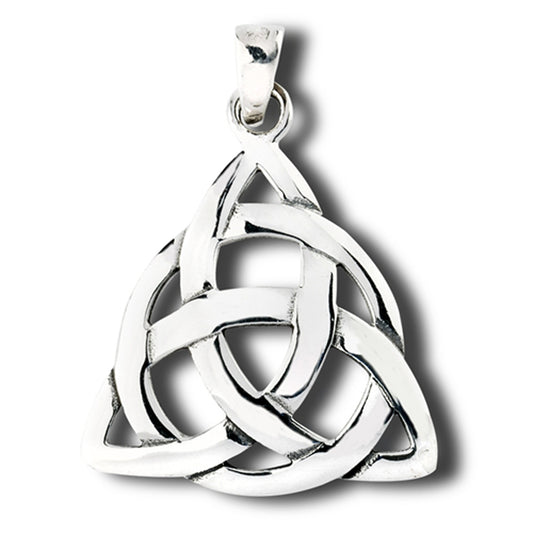 Trinity Triquetra Pendant .925 Sterling Silver Infinite Knot Circle Celtic Charm