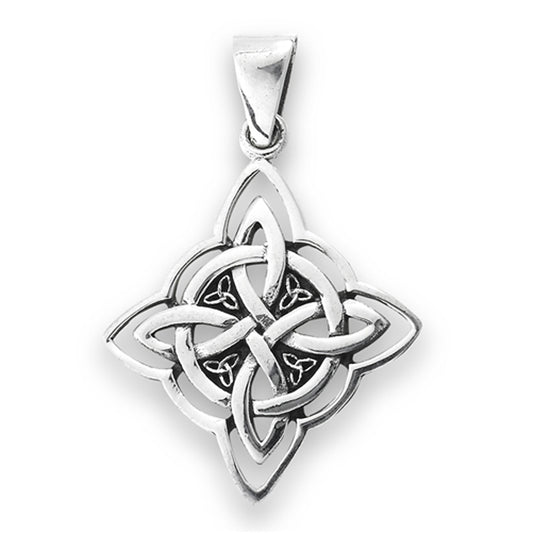 Knot Triquetra Pendant .925 Sterling Silver Intricate Cross Endless Unique Charm