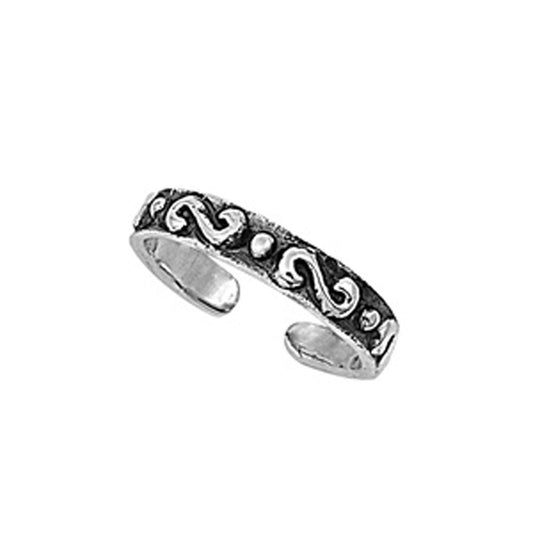 Open Infinity .925 Sterling Silver Toe Ring