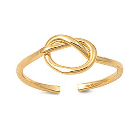 Gold-Tone Knot .925 Sterling Silver Toe Ring