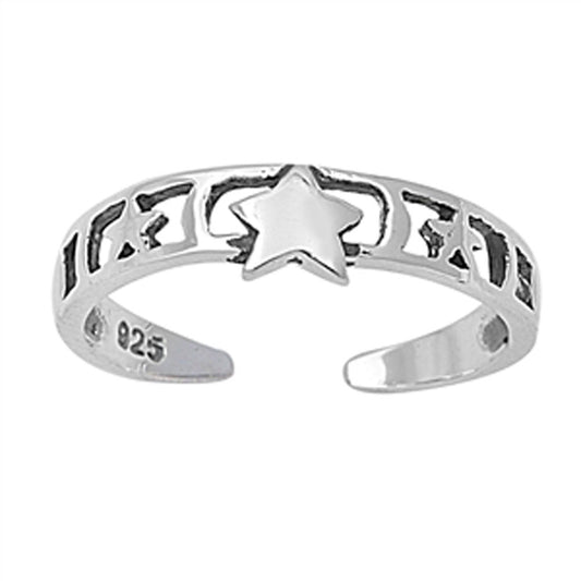 Star Cutout .925 Sterling Silver Toe Ring