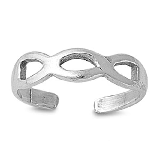 Infinity Knot .925 Sterling Silver Toe Ring