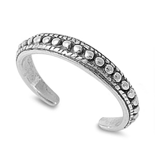 Bali Ball Bead .925 Sterling Silver Toe Ring