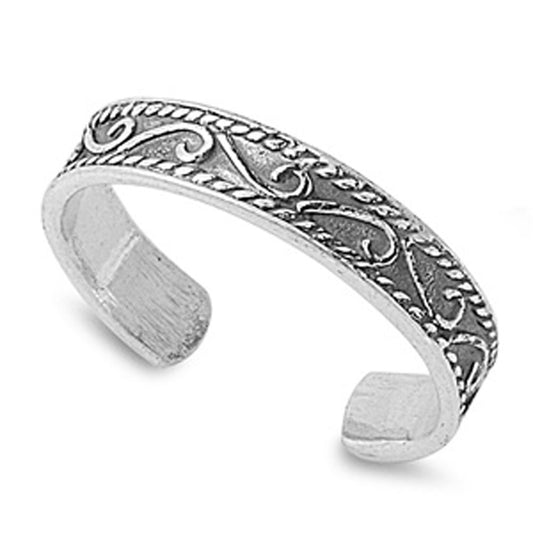 Bali Filigree Design .925 Sterling Silver Toe Ring