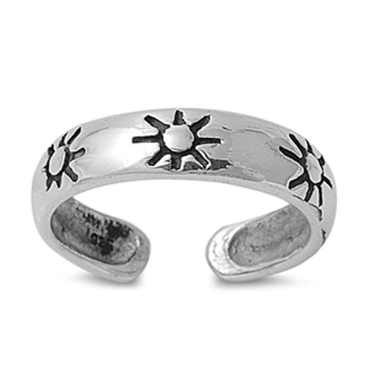 Sun .925 Sterling Silver Toe Ring
