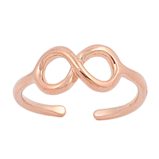 Rose Gold-Tone Infinity .925 Sterling Silver Toe Ring