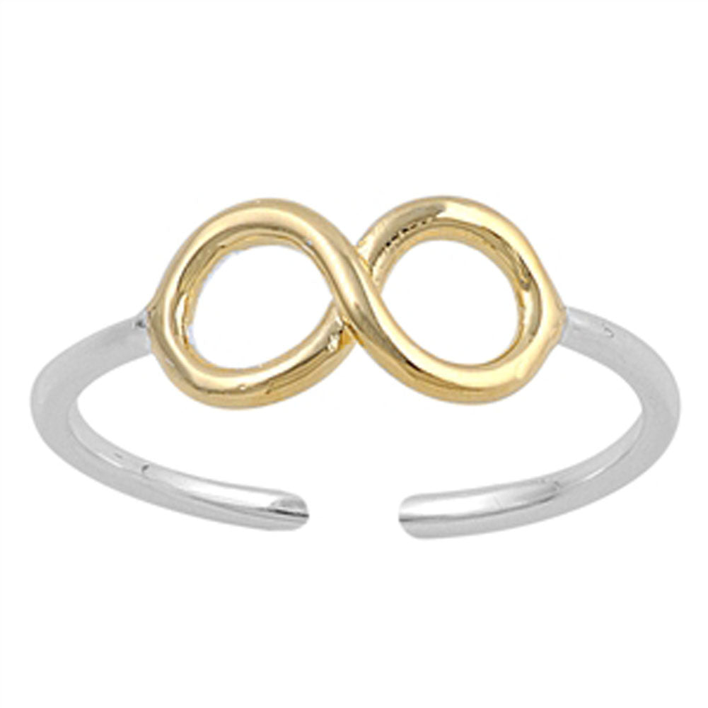 Gold-Tone Infinity .925 Sterling Silver Toe Ring