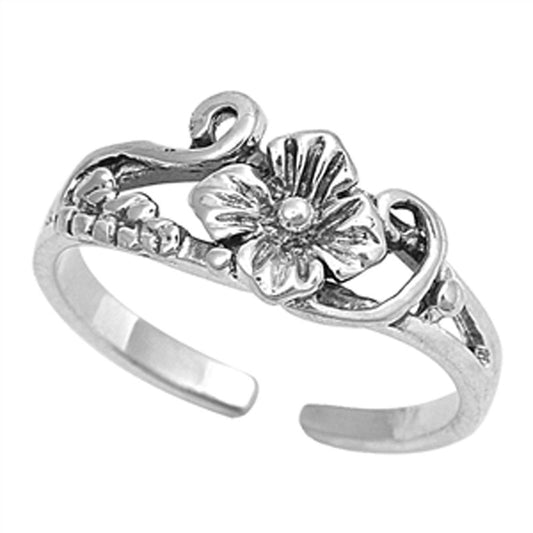 Flower .925 Sterling Silver Toe Ring