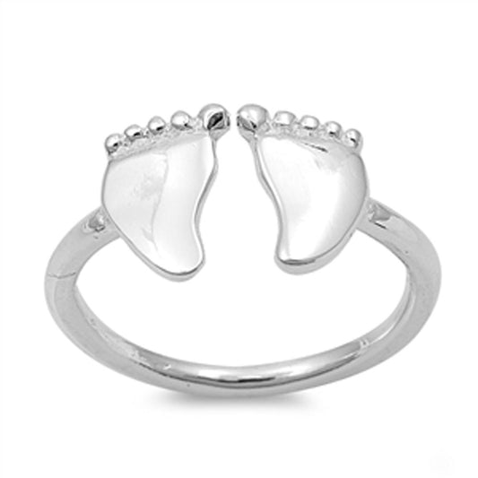 Baby Feet .925 Sterling Silver Toe Ring
