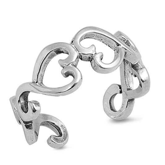 Heart Infinity .925 Sterling Silver Toe Ring