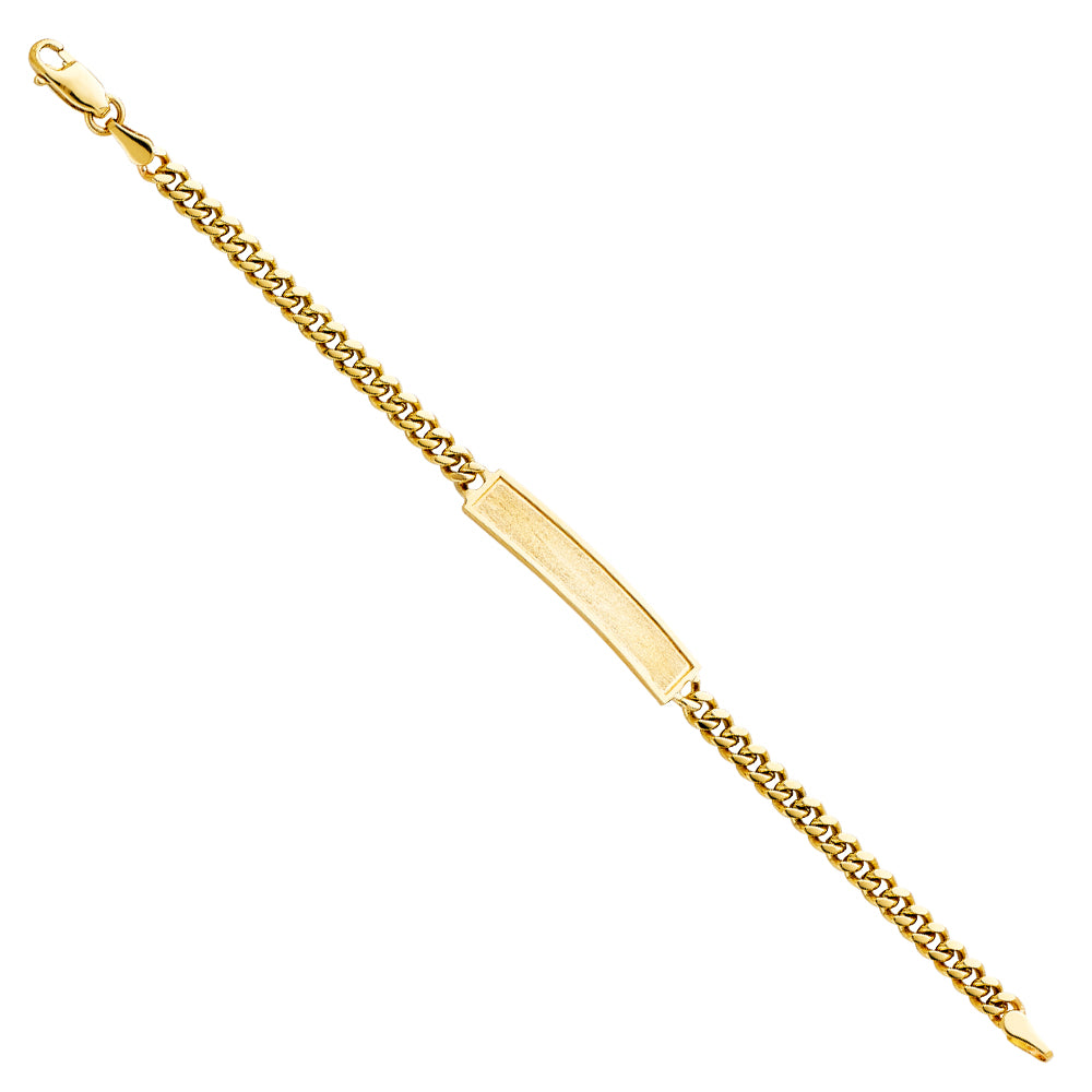 14k Yellow Gold Miami Cuban Curb Chain 6" ID Bracelet Lobster Clasp High Polish
