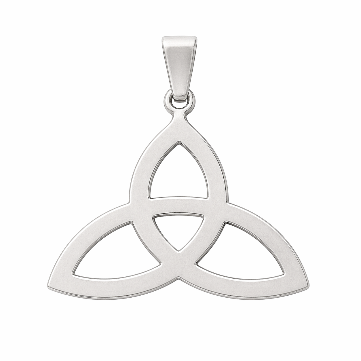 Stainless Steel Flat Triquetra Celtic Charm Pendant