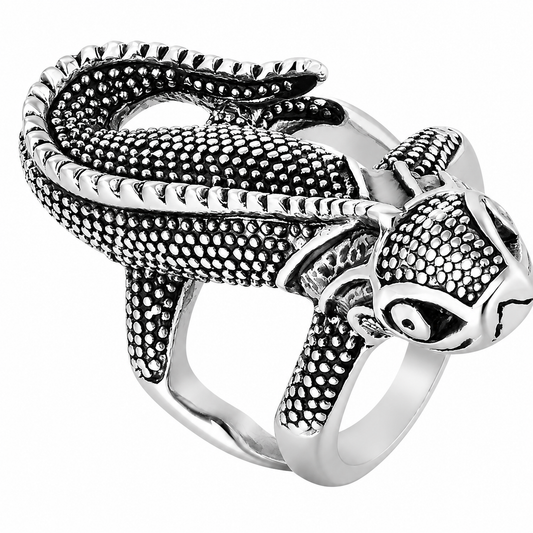 Stainless Steel Lizard Gecko Animal Ring