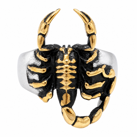 18k Gold PVD Stainless Steel Scorpion Animal Ring