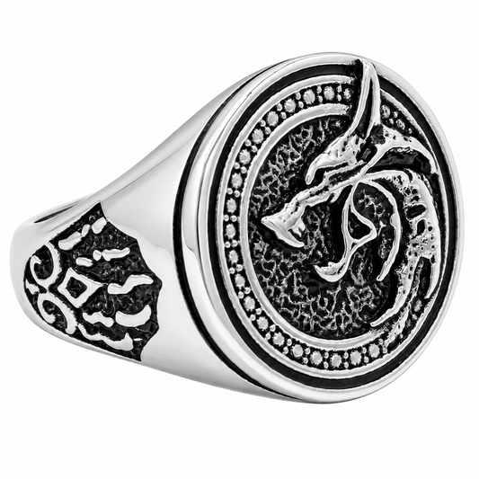 Stainless Steel Egyptian Anubis Wepwawet Animal Ring
