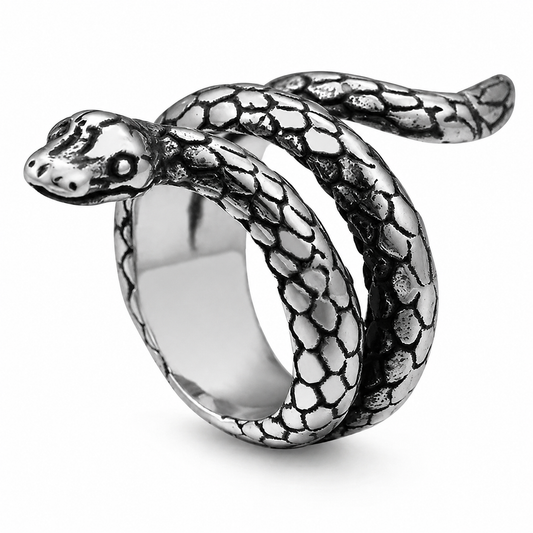 Stainless Steel Snake Serpent Animal ring