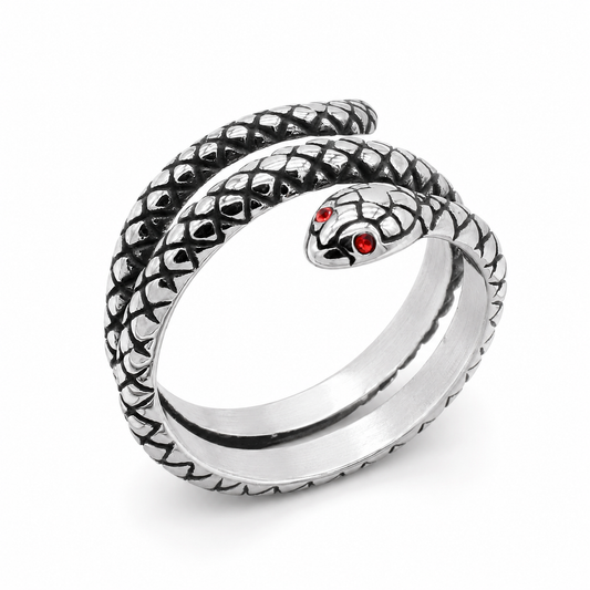 Stainless Steel Snake Serpent Animal Ring